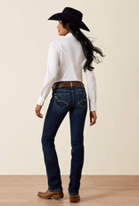 Ariat Ariat Womens Winter Perfect Rise Straight Leg Acclimatized Thermo Regulated Denim Western Riding Jean