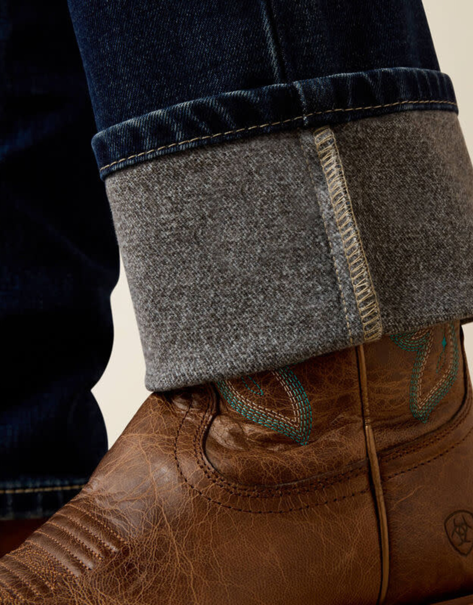 Ariat Ariat Womens Winter Perfect Rise Straight Leg Acclimatized Thermo Regulated Denim Western Riding Jean