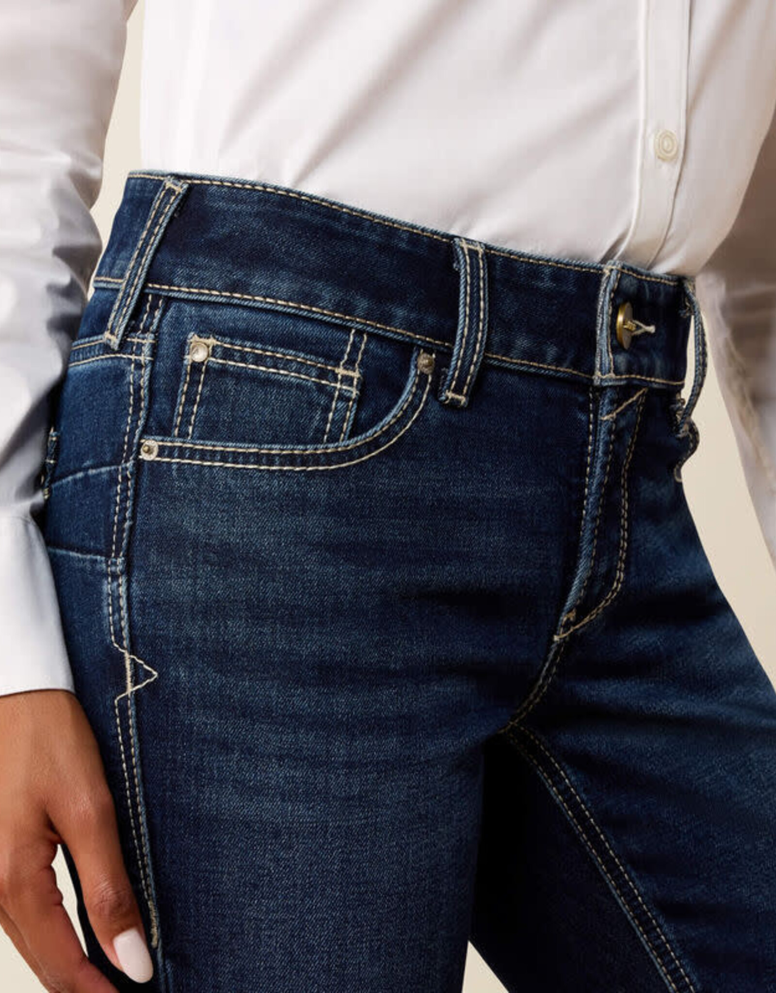 Ariat Ariat Womens Winter Perfect Rise Straight Leg Acclimatized Thermo Regulated Denim Western Riding Jean