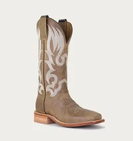 Hyer Boots Hyer Womens Augusta Tan Crazy Cowhide Wide Square Toe Cowboy Boots