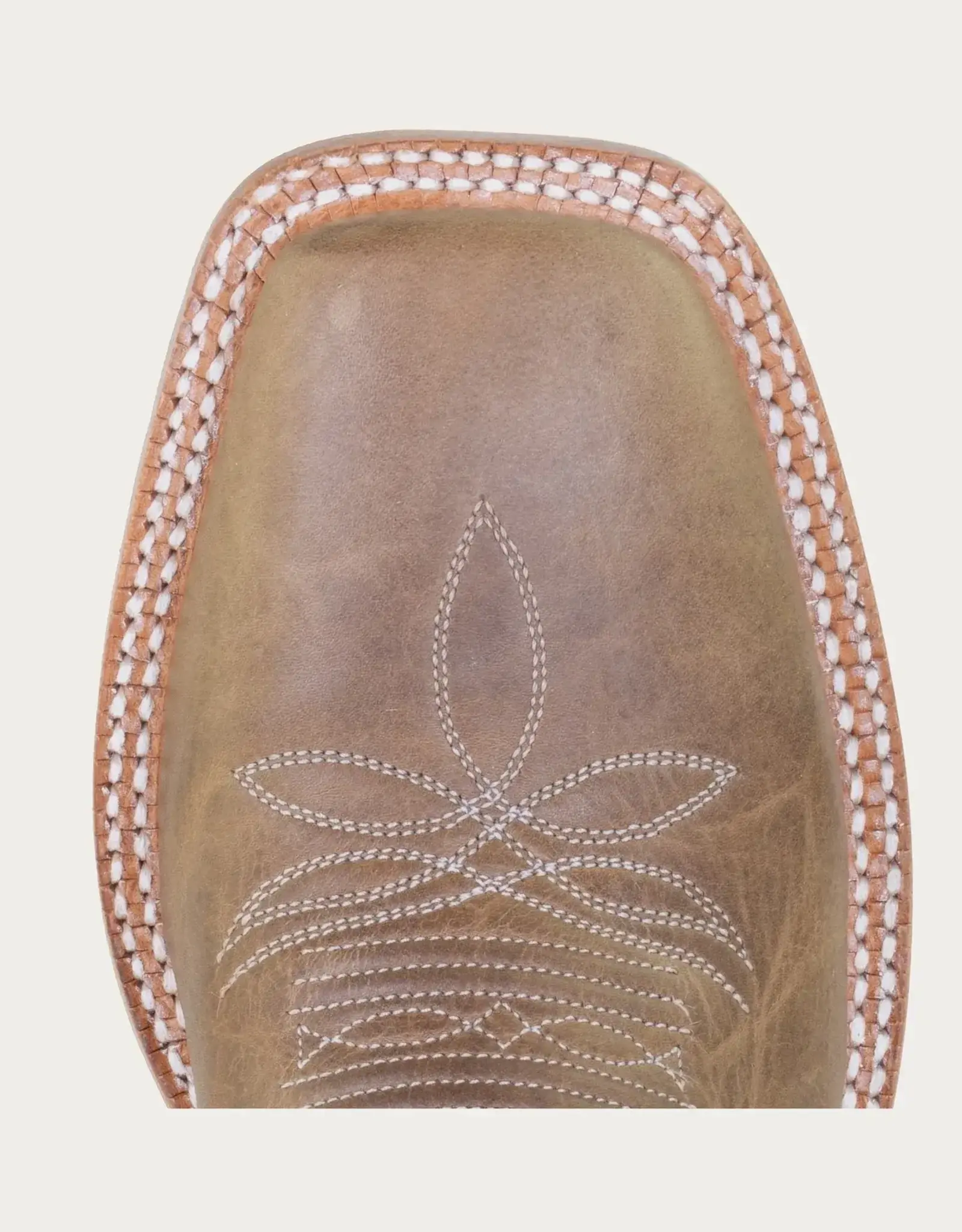 Hyer Boots Hyer Womens Augusta Tan Crazy Cowhide Wide Square Toe Cowboy Boots