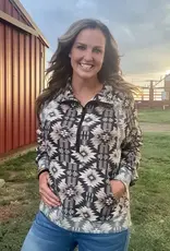 Canyon Echo Tan Aztec Long Sleeve Pullover
