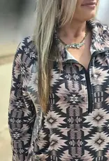 Canyon Echo Tan Aztec Long Sleeve Pullover