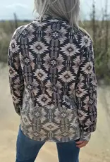 Canyon Echo Tan Aztec Long Sleeve Pullover
