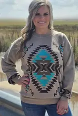 Nevada Tan Aztec Western Sweater