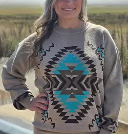 Nevada Tan Aztec Western Sweater