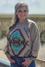 Nevada Tan Aztec Western Sweater