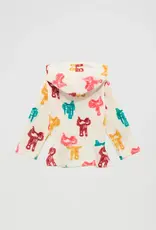 Little Girls Wrangler Saddle Print Full Zipper Hooded Fleece Jacket