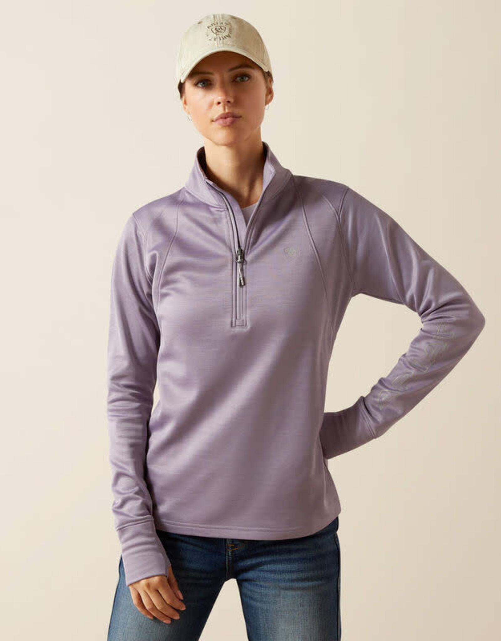 Ariat Womens Ariat Purple Ash Tek Team Cold Series 1/2 Zip Pullover