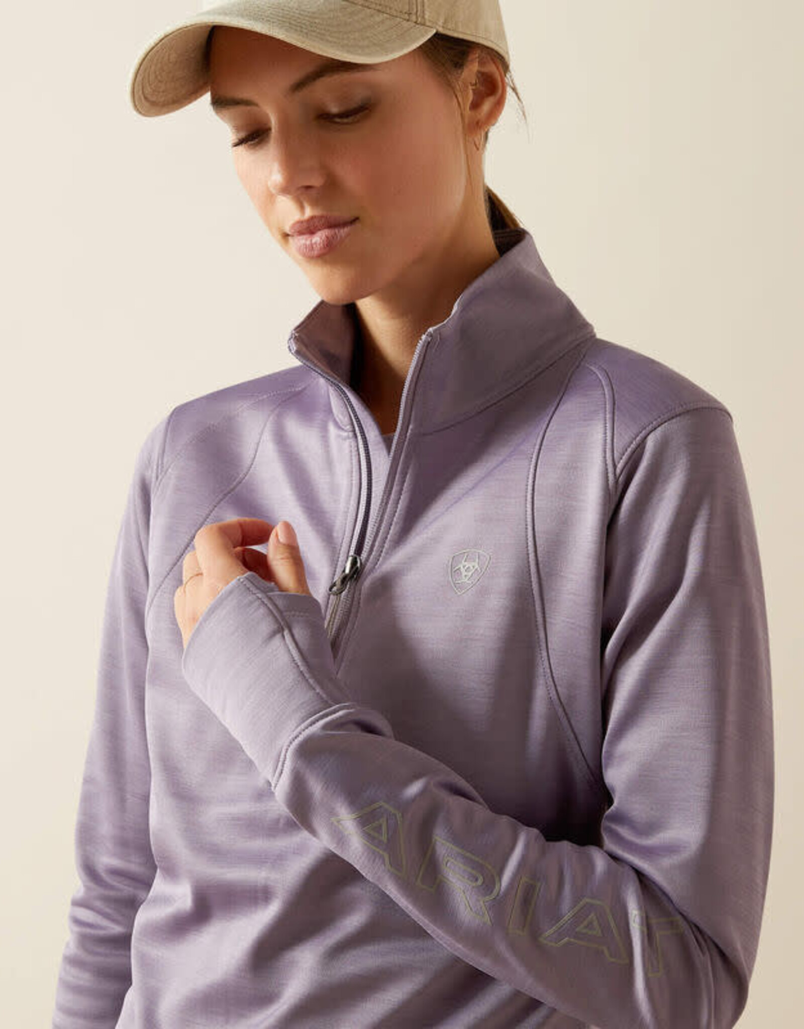 Ariat Womens Ariat Purple Ash Tek Team Cold Series 1/2 Zip Pullover