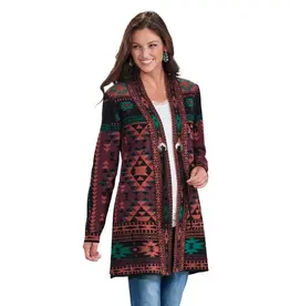 Back In The Saddle Womens Havasu Falls Aztec Western Cardigan