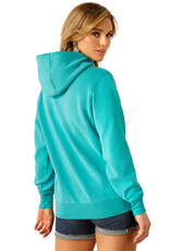 Ariat Ariat Womens Soft Teal Latigo Bay Pullover Hoodie