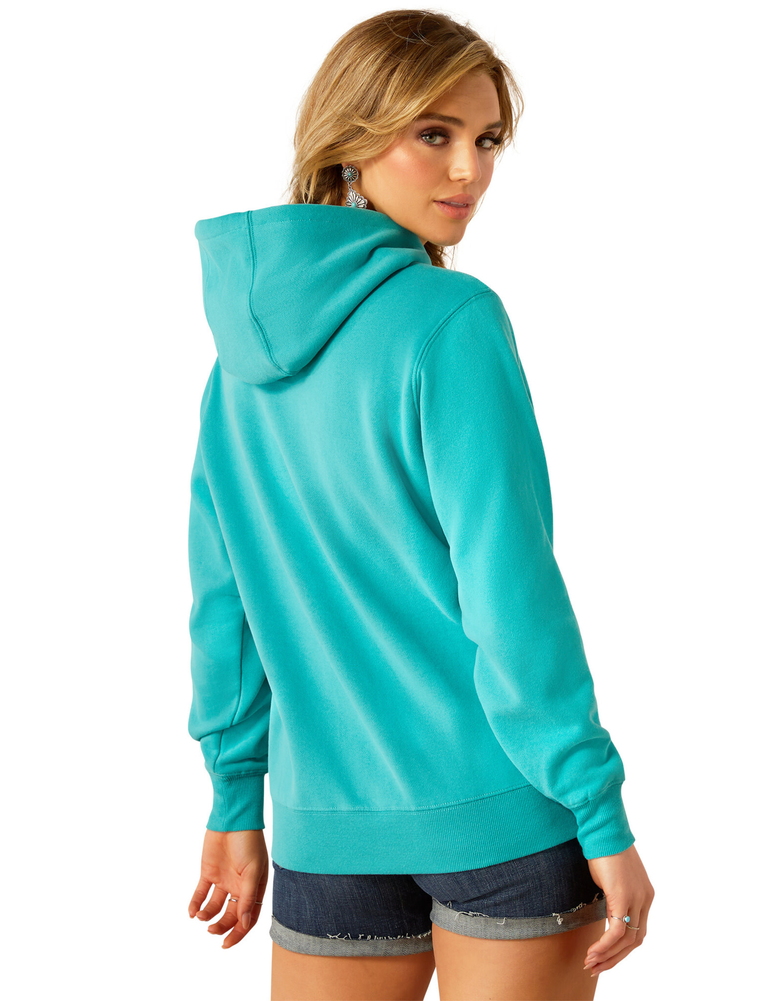 Ariat Ariat Womens Soft Teal Latigo Bay Pullover Hoodie