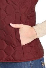 Womens Reversible Burgundy Aztec Western Quilted Puffer Vest