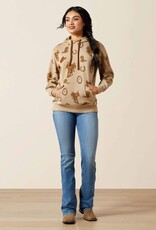 Ariat Ariat 2.0 Logo Womens Savannah Tan Heather Western Motif Hooded Sweatshirt Ariat Ariat 2.0 Logo Womens Savannah Tan Heather Western Motif Hooded Sweatshirt