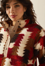 Ariat Ariats Womens Burgundy Ombre Triangle Berber Snap Front Sweatshirt Ariat Ariats Womens Burgundy Ombre Triangle Berber Snap Front Sweatshirt