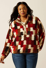 Ariat Ariats Womens Burgundy Ombre Triangle Berber Snap Front Sweatshirt Ariat Ariats Womens Burgundy Ombre Triangle Berber Snap Front Sweatshirt