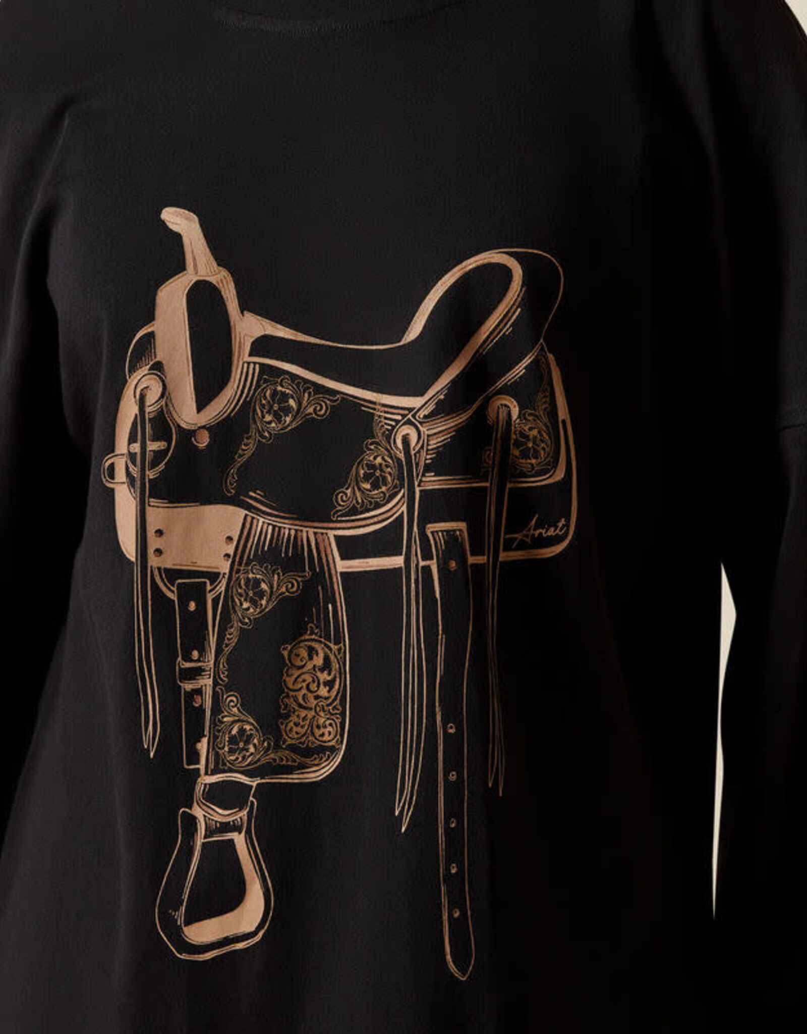 Ariat Womens Ariat Tooled Saddle Canvas Oversized Long Sleeve Shirt
