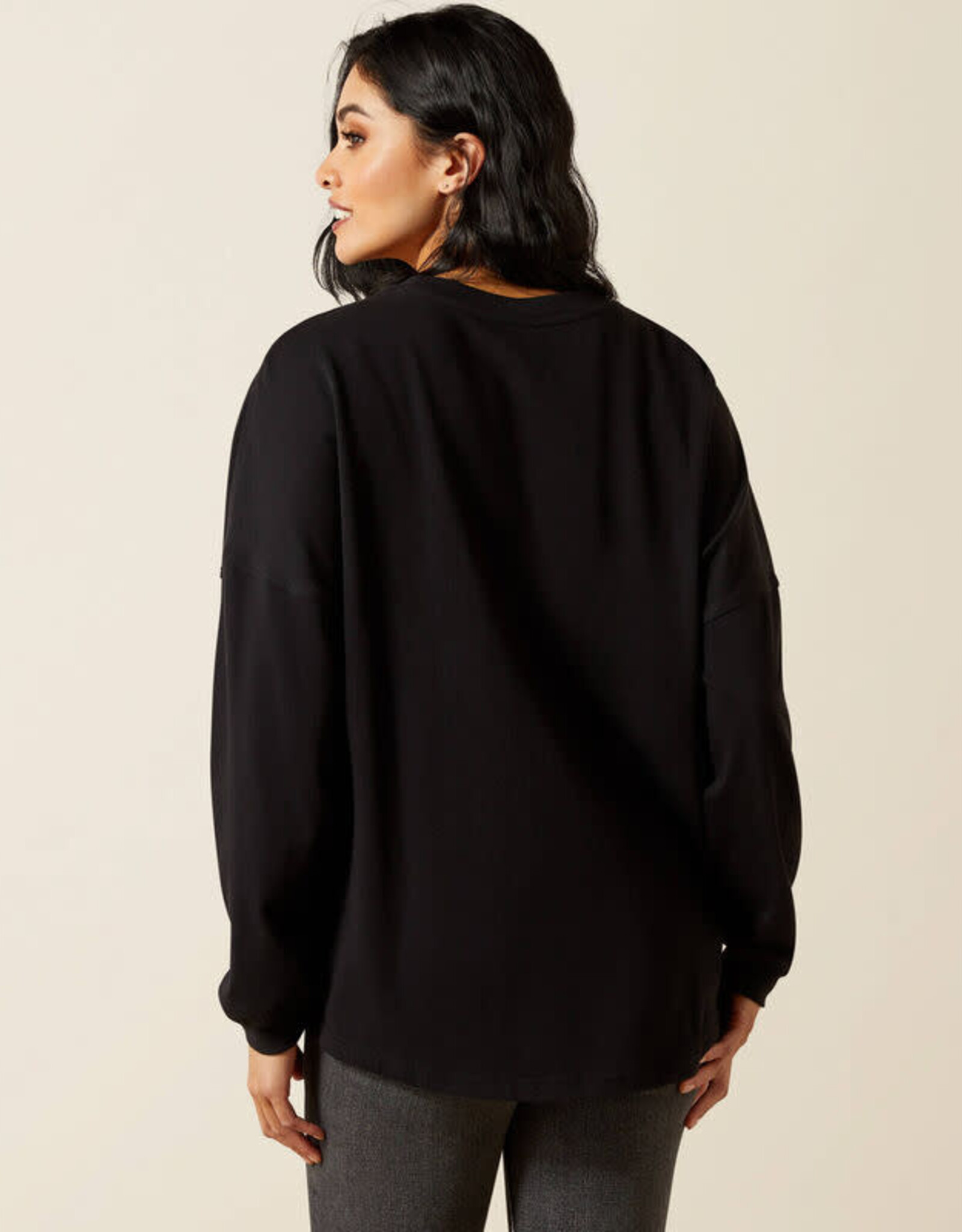 Ariat Womens Ariat Tooled Saddle Canvas Oversized Long Sleeve Shirt