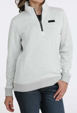 Cinch Womens Grey Cinch Quarter Zip Fleece Lined Sweater Cinch Womens Grey Cinch Quarter Zip Fleece Lined Sweater