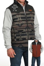 Cinch Mens Cinch Reversible Aztec Canvas Western Vest Cinch Mens Cinch Reversible Aztec Canvas Western Vest