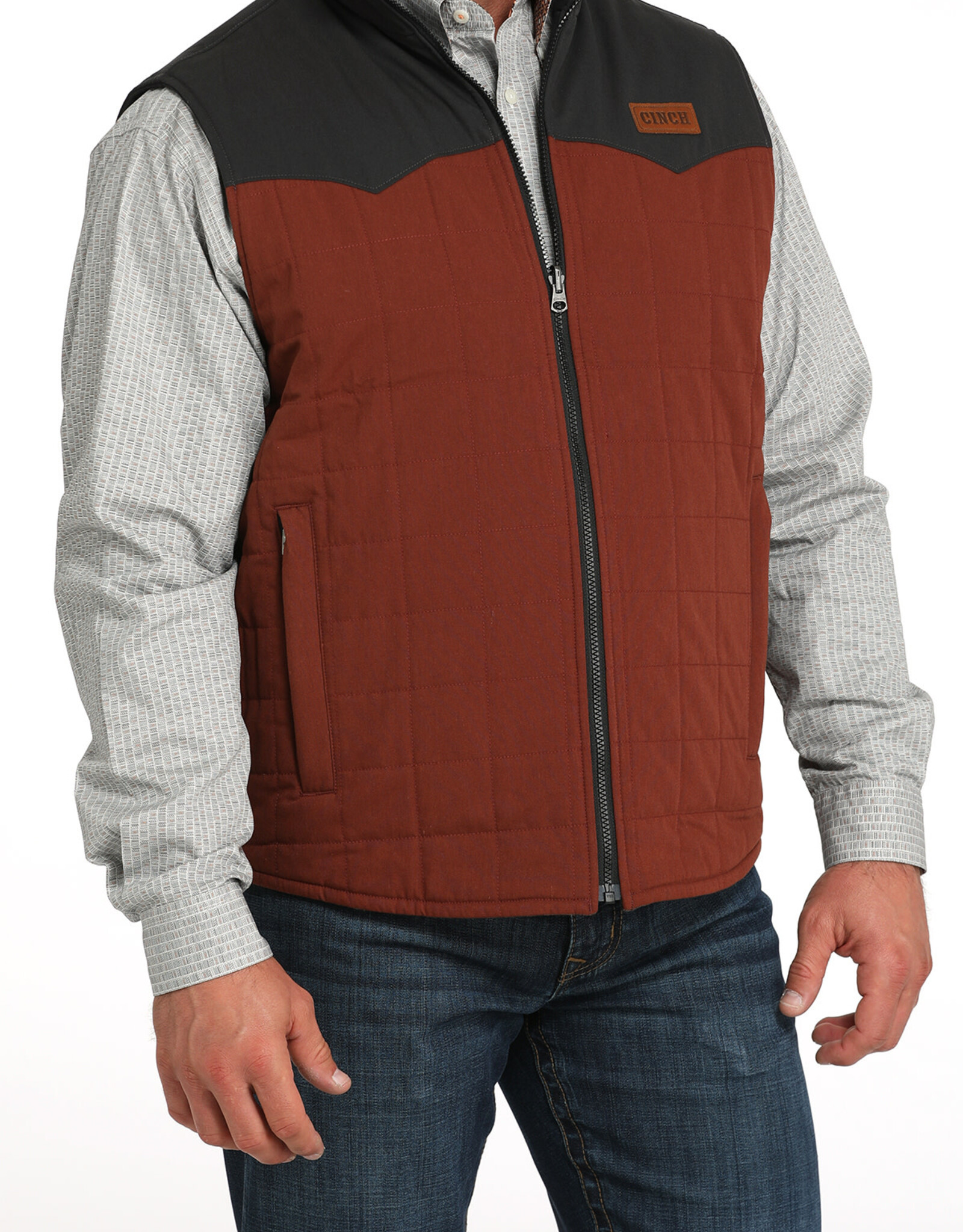 Cinch Mens Cinch Reversible Aztec Canvas Western Vest