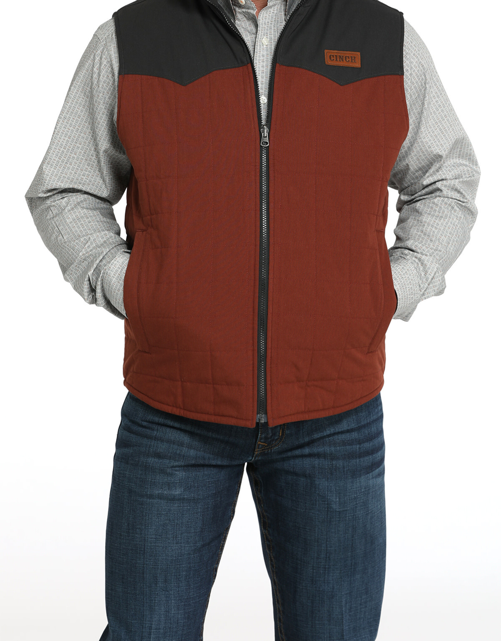 Cinch Mens Cinch Reversible Aztec Canvas Western Vest