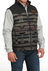Cinch Mens Cinch Reversible Aztec Canvas Western Vest Cinch Mens Cinch Reversible Aztec Canvas Western Vest