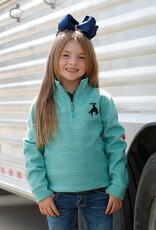 Girls Turquoise Cruel Girl Fleece Lined Quarter Zip Sweater Girls Turquoise Cruel Girl Fleece Lined Quarter Zip Sweater