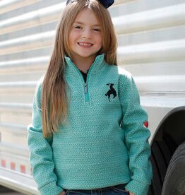 Girls Turquoise Cruel Girl Fleece Lined Quarter Zip Sweater Girls Turquoise Cruel Girl Fleece Lined Quarter Zip Sweater