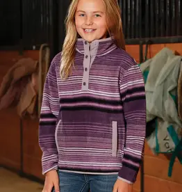 Girls Purple Cruel Girl Polar Fleece Quarter Snap Pullover
