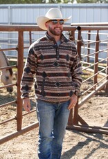 Cinch Mens Cinch Brown Southwest Quarter Snap Polar Fleece Pullover ~ Sz S - 4X Cinch Mens Cinch Brown Southwest Quarter Snap Polar Fleece Pullover ~ Sz S - 4X