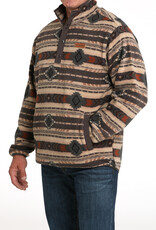 Cinch Mens Cinch Brown Southwest Quarter Snap Polar Fleece Pullover ~ Sz S - 4X Cinch Mens Cinch Brown Southwest Quarter Snap Polar Fleece Pullover ~ Sz S - 4X