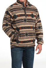 Cinch Mens Cinch Brown Southwest Quarter Snap Polar Fleece Pullover ~ Sz S - 4X Cinch Mens Cinch Brown Southwest Quarter Snap Polar Fleece Pullover ~ Sz S - 4X