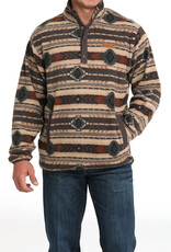 Cinch Mens Cinch Brown Southwest Quarter Snap Polar Fleece Pullover ~ Sz S - 4X Cinch Mens Cinch Brown Southwest Quarter Snap Polar Fleece Pullover ~ Sz S - 4X