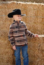 Cinch Boys Cinch Brown Southwest Polar Fleece Quarter Snap Pullover Sweatshirt Cinch Boys Cinch Brown Southwest Polar Fleece Quarter Snap Pullover Sweatshirt