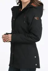 Cinch Womens Cinch Quilted Black Hooded Barn Jacket Cinch Womens Cinch Quilted Black Hooded Barn Jacket