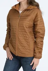 Cinch Womens Cinch Brown Down Hooded Puffer Jacket Cinch Womens Cinch Brown Down Hooded Puffer Jacket