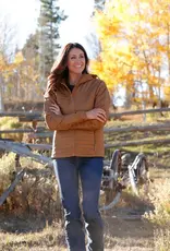Cinch Womens Cinch Brown Down Hooded Puffer Jacket Cinch Womens Cinch Brown Down Hooded Puffer Jacket