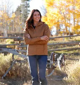 Cinch Womens Cinch Brown Down Hooded Puffer Jacket