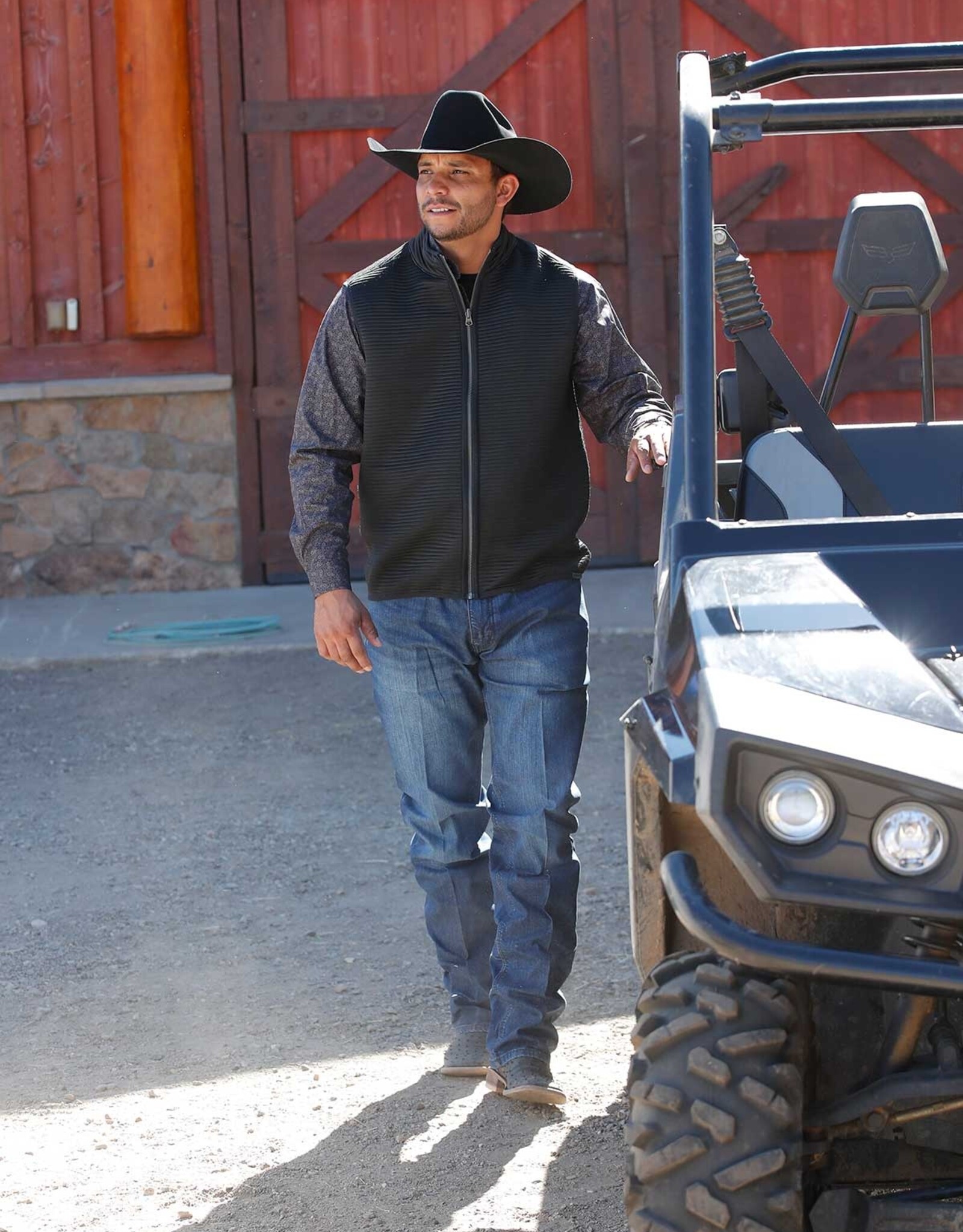 Cinch Mens Cinch Reversible Western Ribbed Sweater Vest