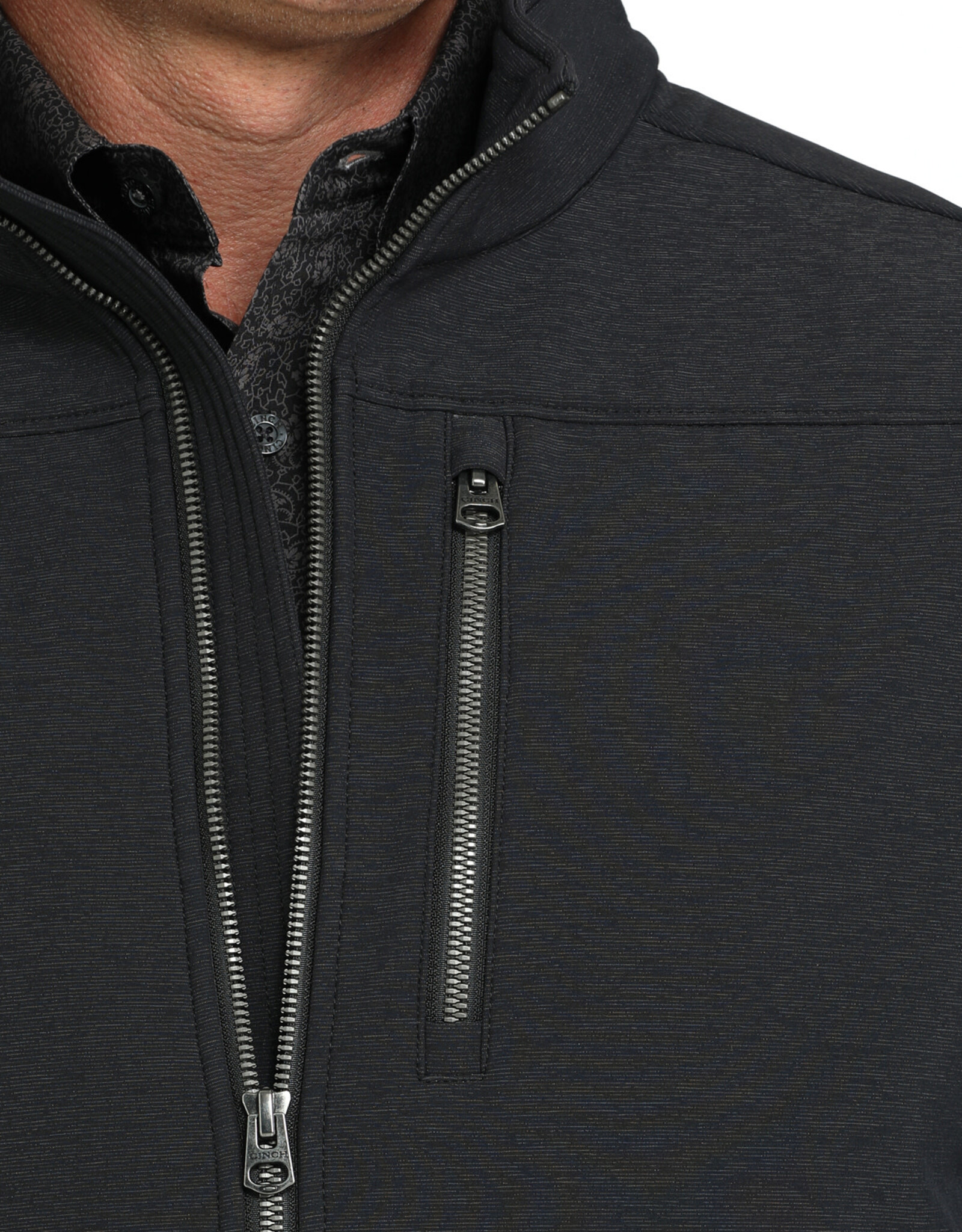Cinch Mens Cinch Concealed Carry Heather Black Bonded Jacket