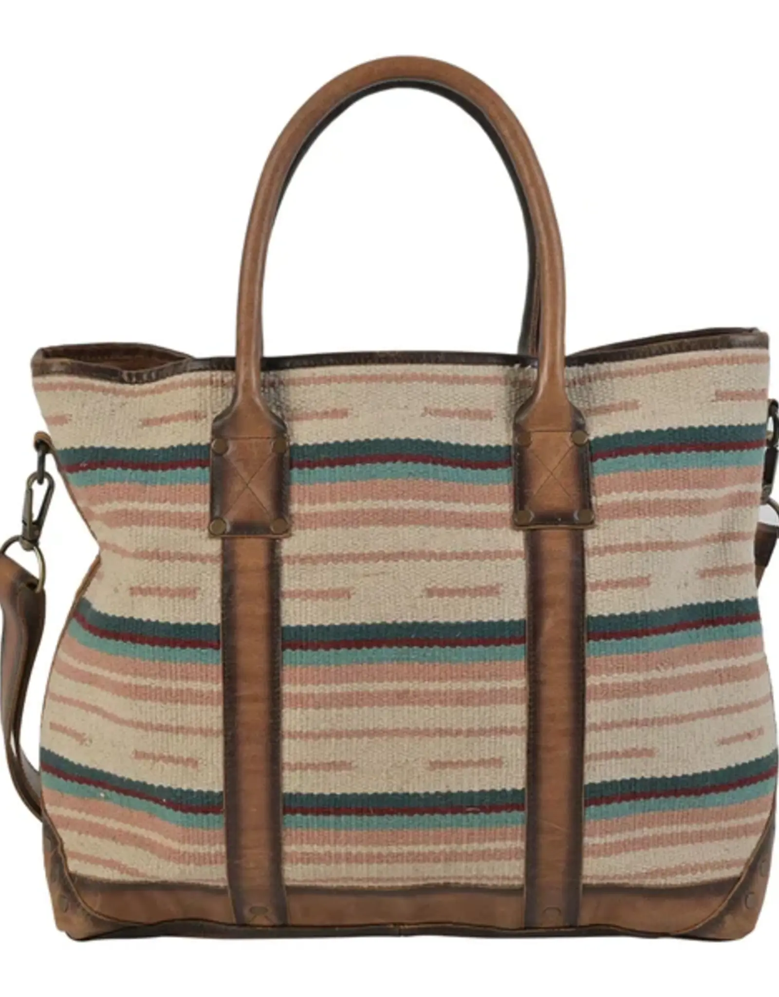 Womens STS Leather Palomino Serape Blanket All In Tote