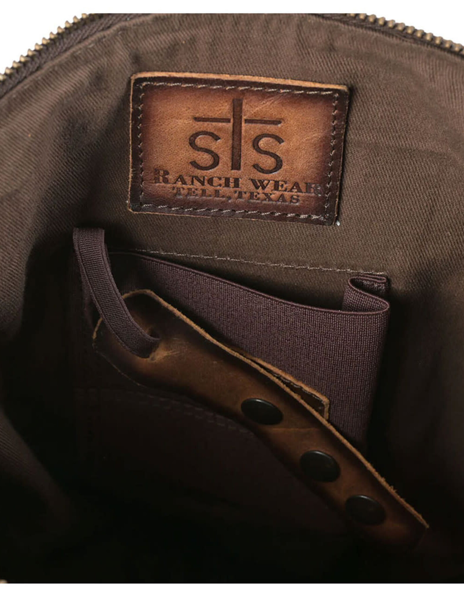 Womens STS Leather Fringe Palomino Serape Blanket Millie Mail Bag