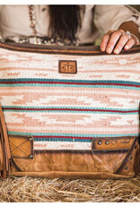 Womens STS Leather Fringe Palomino Serape Blanket Millie Mail Bag