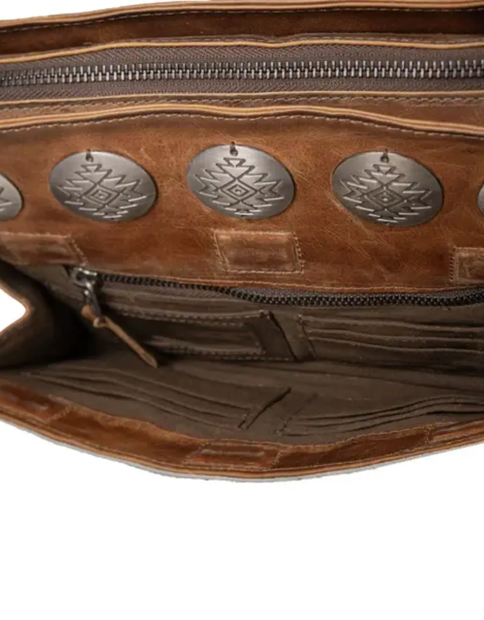 Womens STS Leather Cowhide Vaquero Concho Olivia Crossbody Purse