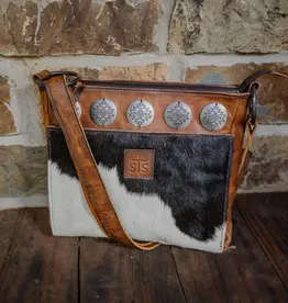 Womens STS Leather Cowhide Vaquero Concho Olivia Crossbody Purse