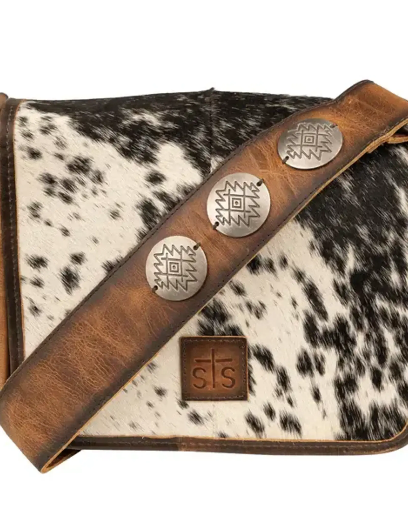Womens STS Leather Cowhide Vaquero Concho Della Crossbody Purse