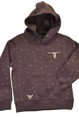 Cowboy Hardware Boys Brown Branding Irons Western Hoodie