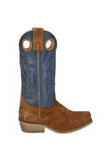 Smoky Mountain Kids Brown Roughout Blue Cutter Toe Western Boots